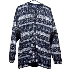 Men's Alpaca Peru Arte Folcklorico Milenario Southwest Pattern Sweater Fits M/L